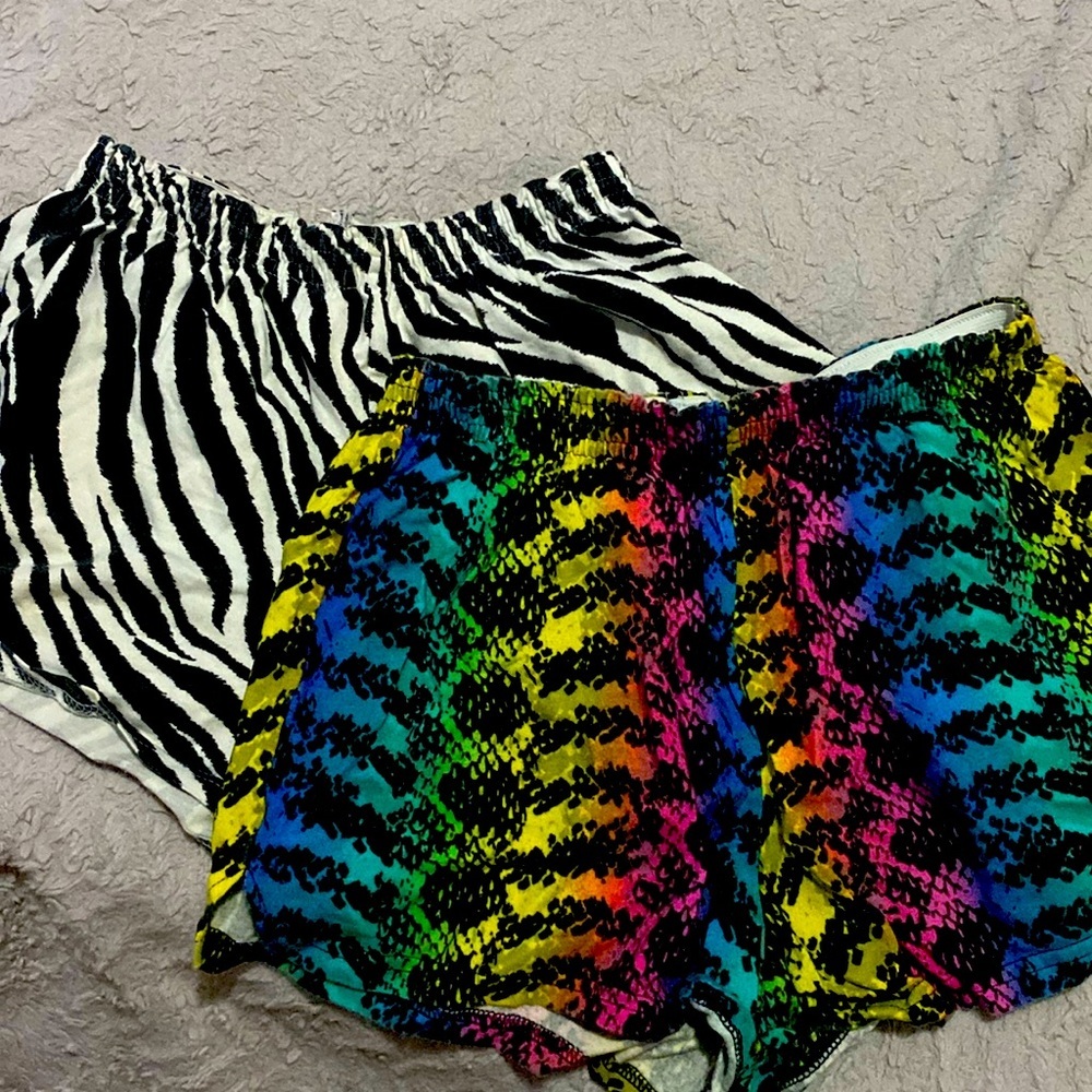 Animal print soffe shorts​